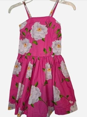 Abercrombie & Fitch Hot Pink Floral Sundress with White Blooms Size M